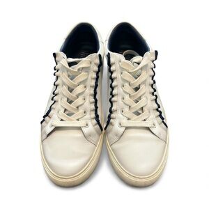 Tory Burch Sport Ruffle Sneakers White/Navy size 10